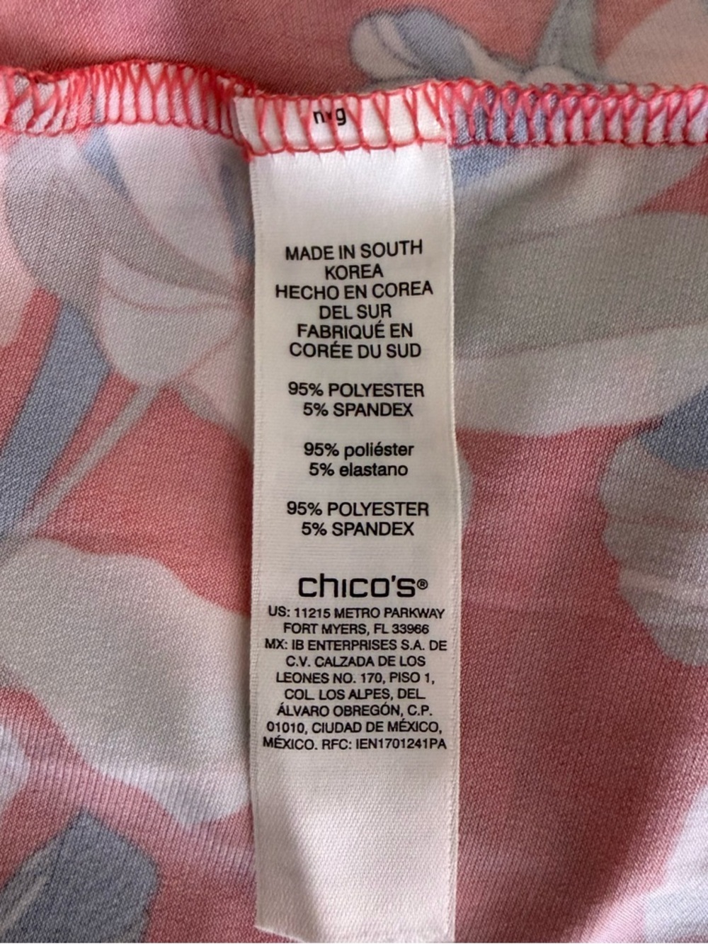 Chico’s Floral Sleeveless Dress Size 0 (US S 4/6) Orange Blue Swing - Picture 3 of 7